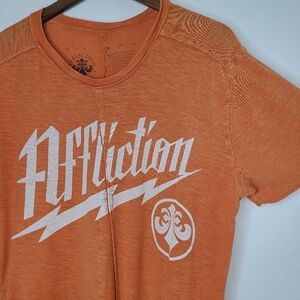 Affliction Men's Orange Graphic T-Shirt